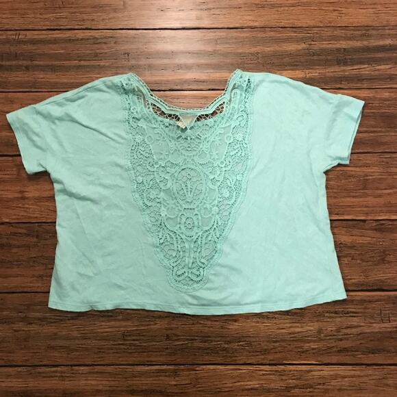 Mossimo Crop Top Lace Back - Picture 2 of 2